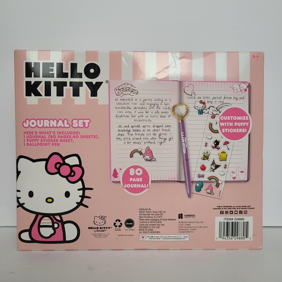 Sanrio Hello Kitty journal gift set New - Picture 8 of 12